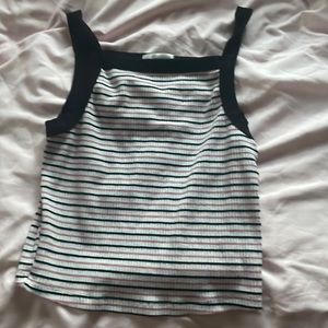 black white and pink tank top (cropped)